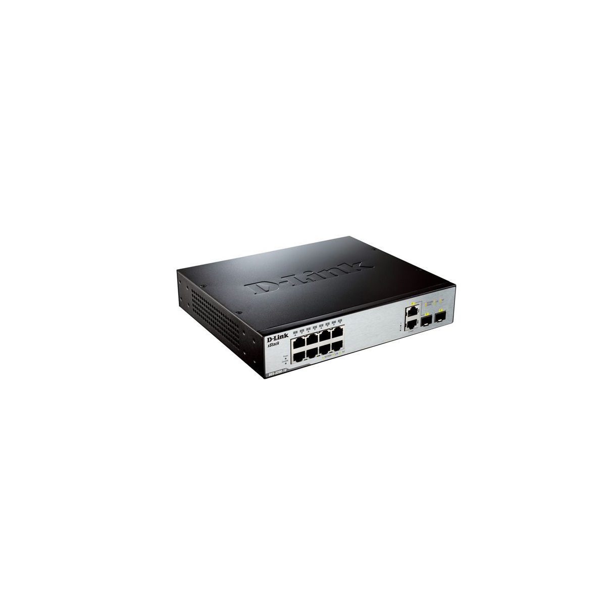 قیمت و خرید سوییچ شبکه مدیریتی 8 پورت + 2 پورت SFP دی لینک مدل DES-3200-10-DC | نت ران